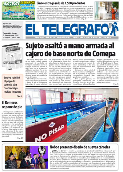 Diario En PDF – 12/01/2024 – Diario El Telégrafo