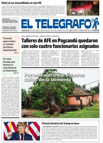 Diario En PDF – 17/01/2024 – Diario El Telégrafo